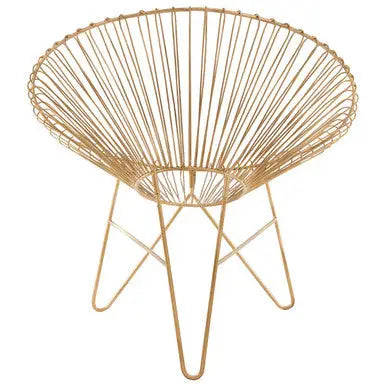 Templar Gold Wire Frame Occasional Chair