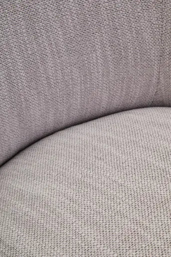Textured Grey Curved Swivel Chair | Bordo