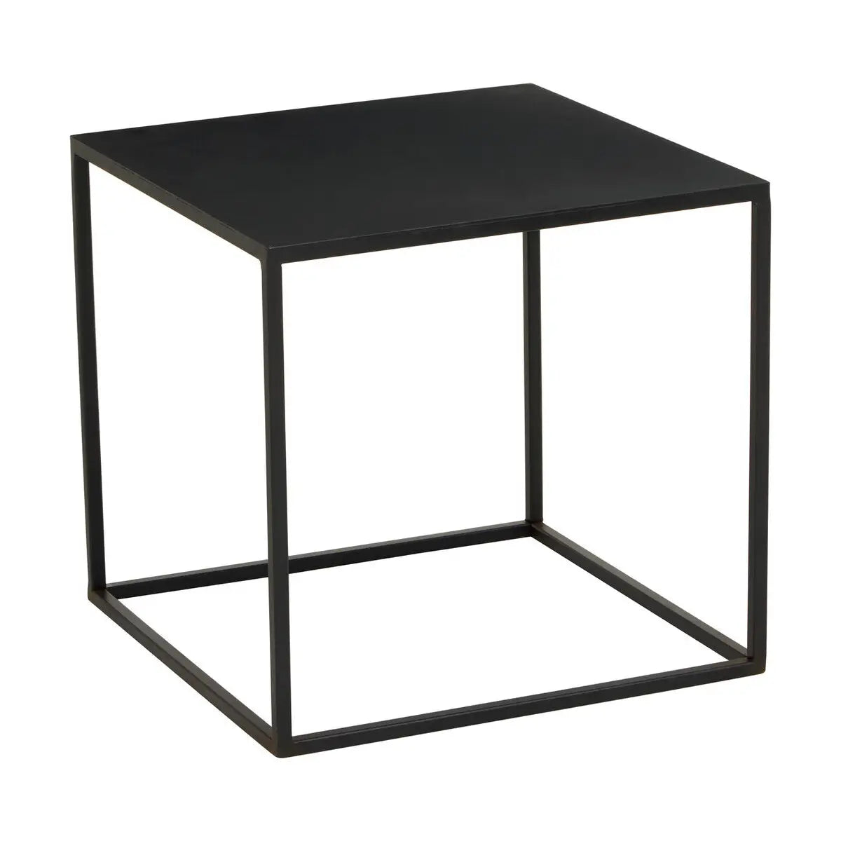 Three Piece Black and White Ombre Coffee Table Set with Slim Metal Frame, Ramus