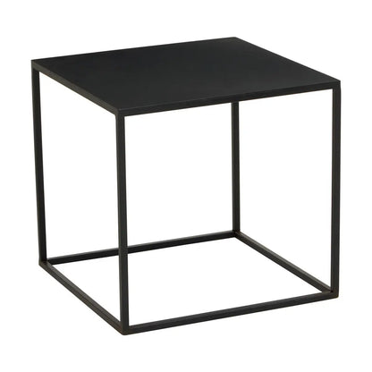 Three Piece Black and White Ombre Coffee Table Set with Slim Metal Frame, Ramus
