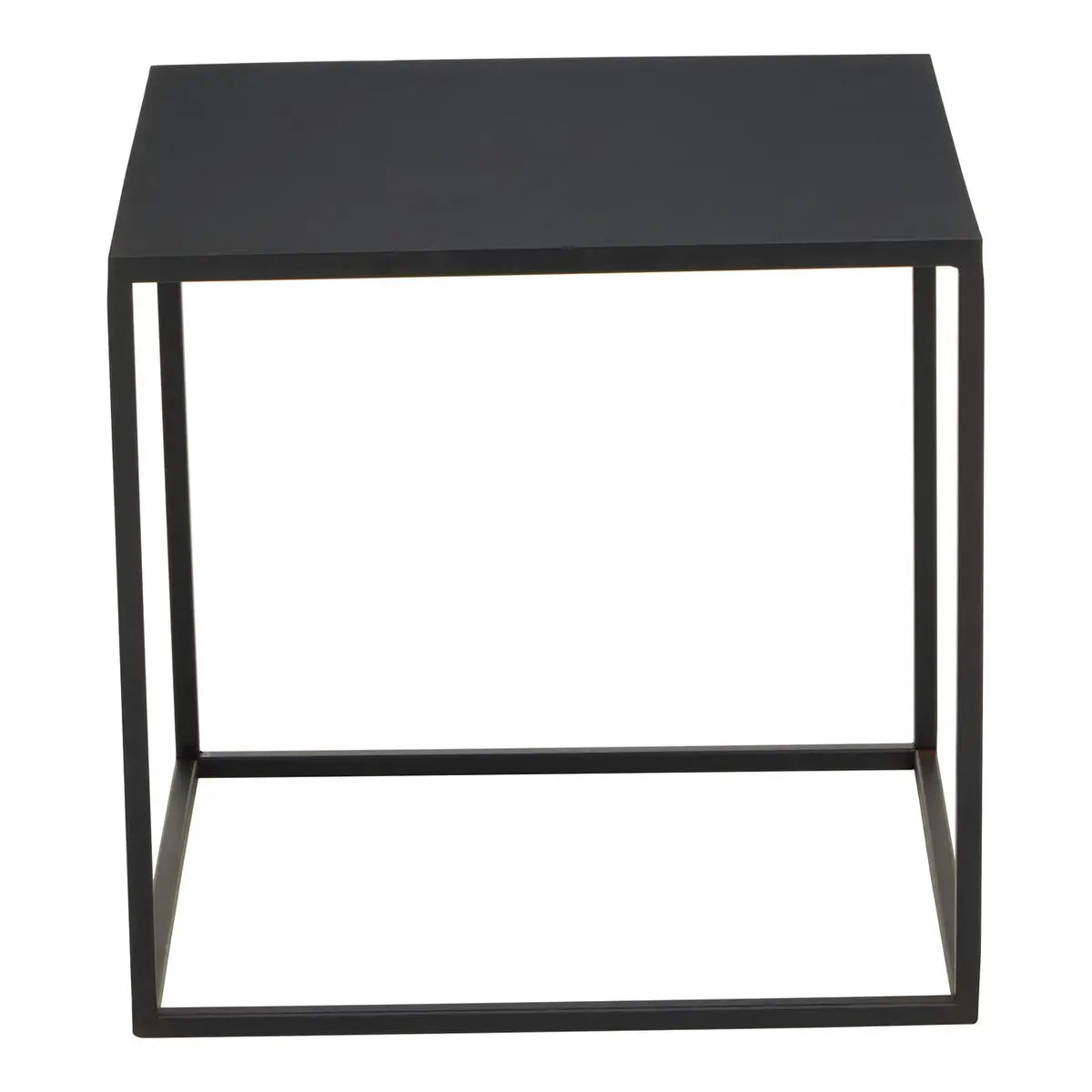 Three Piece Black and White Ombre Coffee Table Set with Slim Metal Frame, Ramus