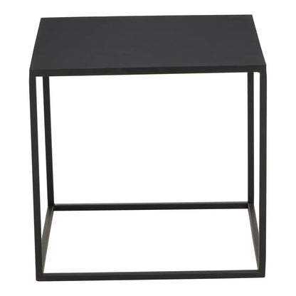 Three Piece Black and White Ombre Coffee Table Set with Slim Metal Frame, Ramus