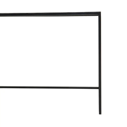 Three Piece Black and White Ombre Coffee Table Set with Slim Metal Frame, Ramus
