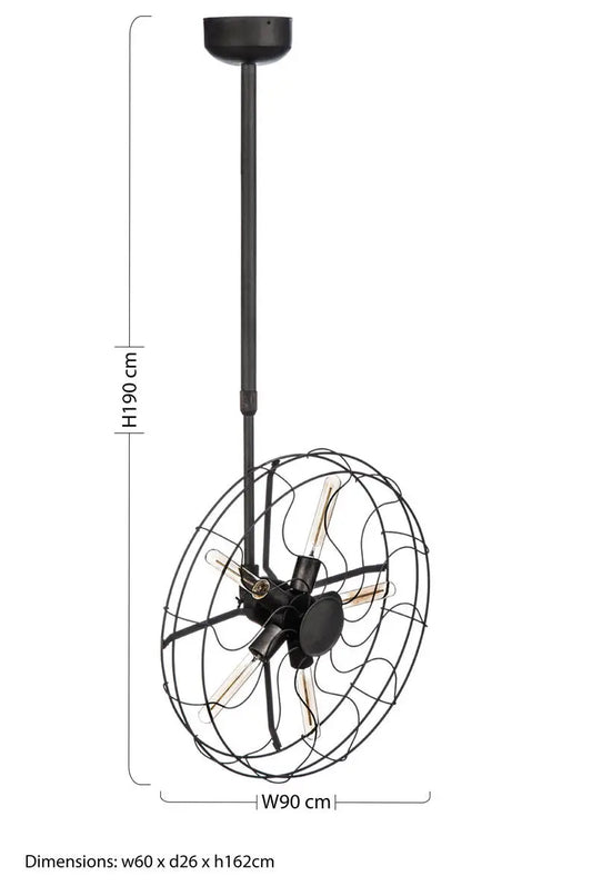 Trissoni Vintage Fan Design Ceiling Light