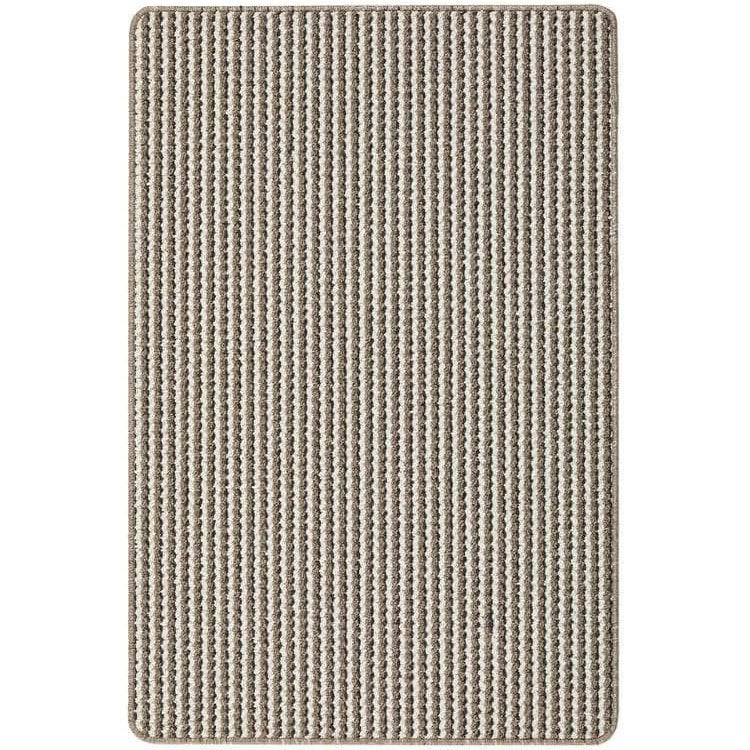 Twist Stripe Washable Mat or Runner Beige