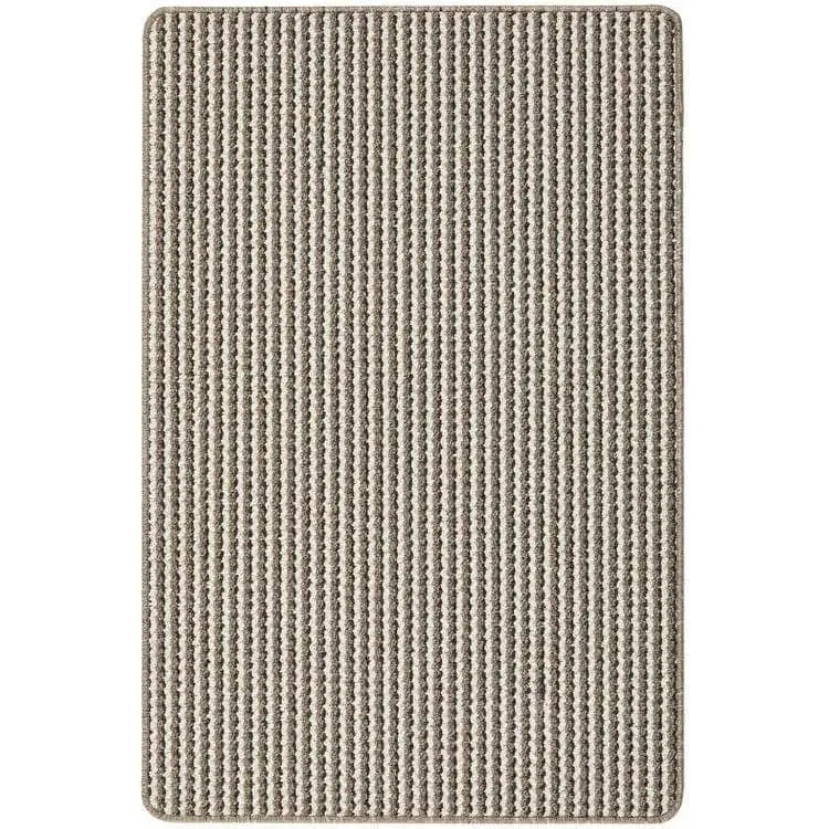 Twist Stripe Washable Mat and Runner Beige
