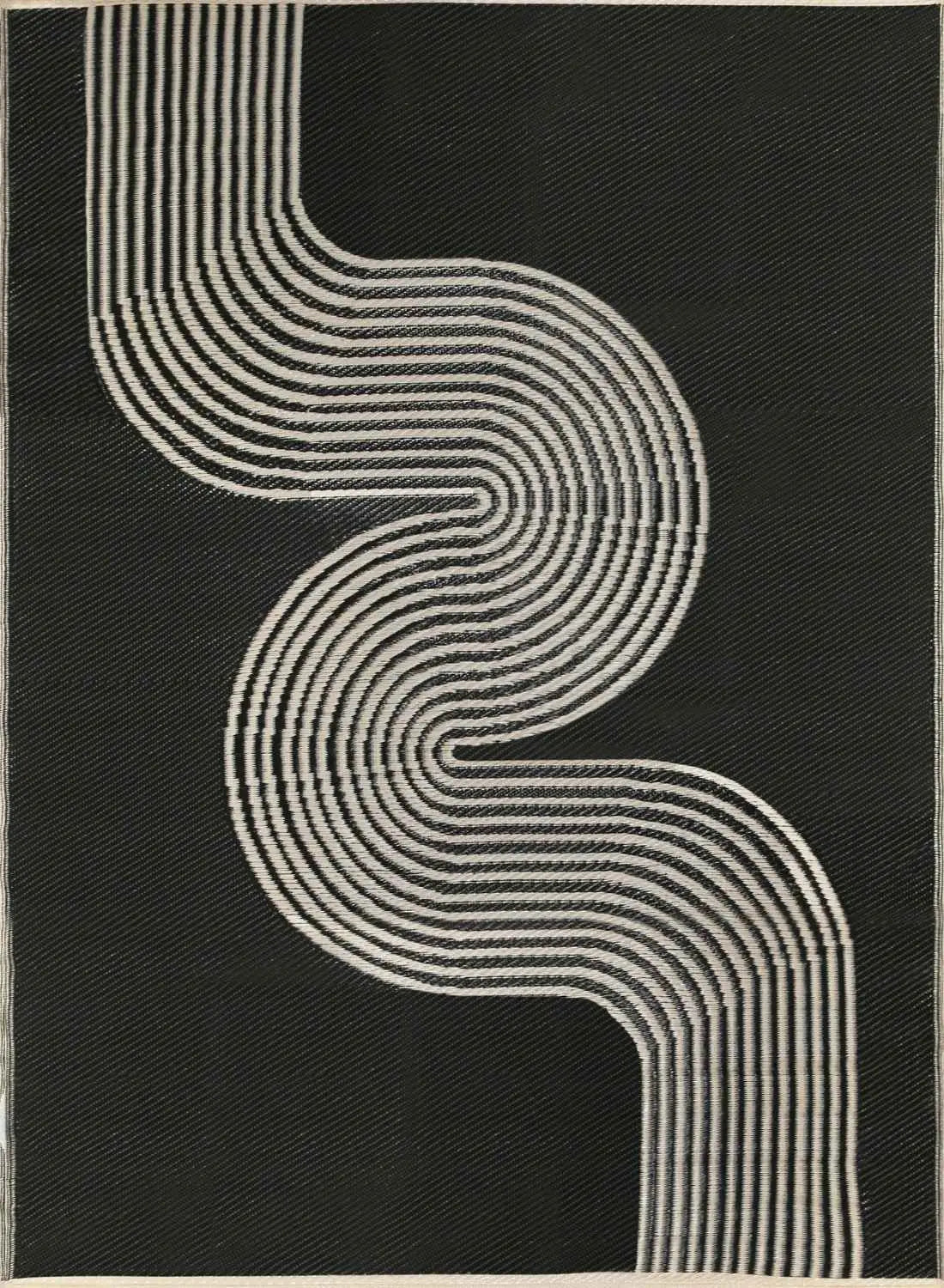 Urban Outdoor Rug Black & Beige | 1010