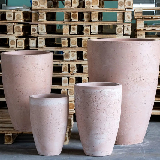 Vessara | Blushstone – 52cm Large Tall Concrete Planter – 15L Decorative Vase Pot