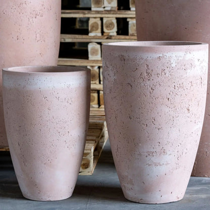 Vessara | Blushstone – 62cm Extra Large Tall Concrete Planter – 31L Decorative Vase Pot