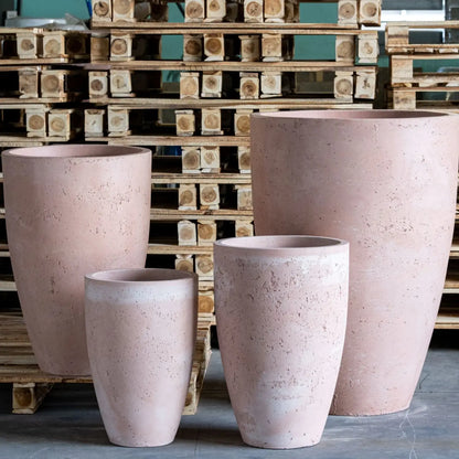 Vessara | Blushstone – 62cm Extra Large Tall Concrete Planter – 31L Decorative Vase Pot