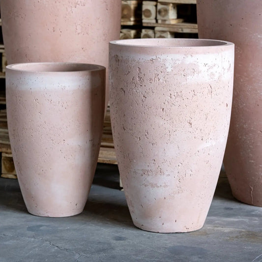 Vessara | Blushstone – 62cm Extra Large Tall Concrete Planter – 32L Decorative Vase Pot
