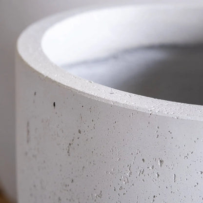 Vessara | White Mist – 62cm Extra Large Tall Concrete Planter – 31L Vase-Style Plant Pot