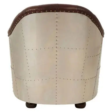 Victor  Brown Leather Tub Chair