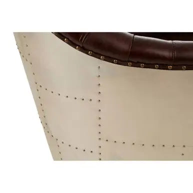 Victor  Brown Leather Tub Chair