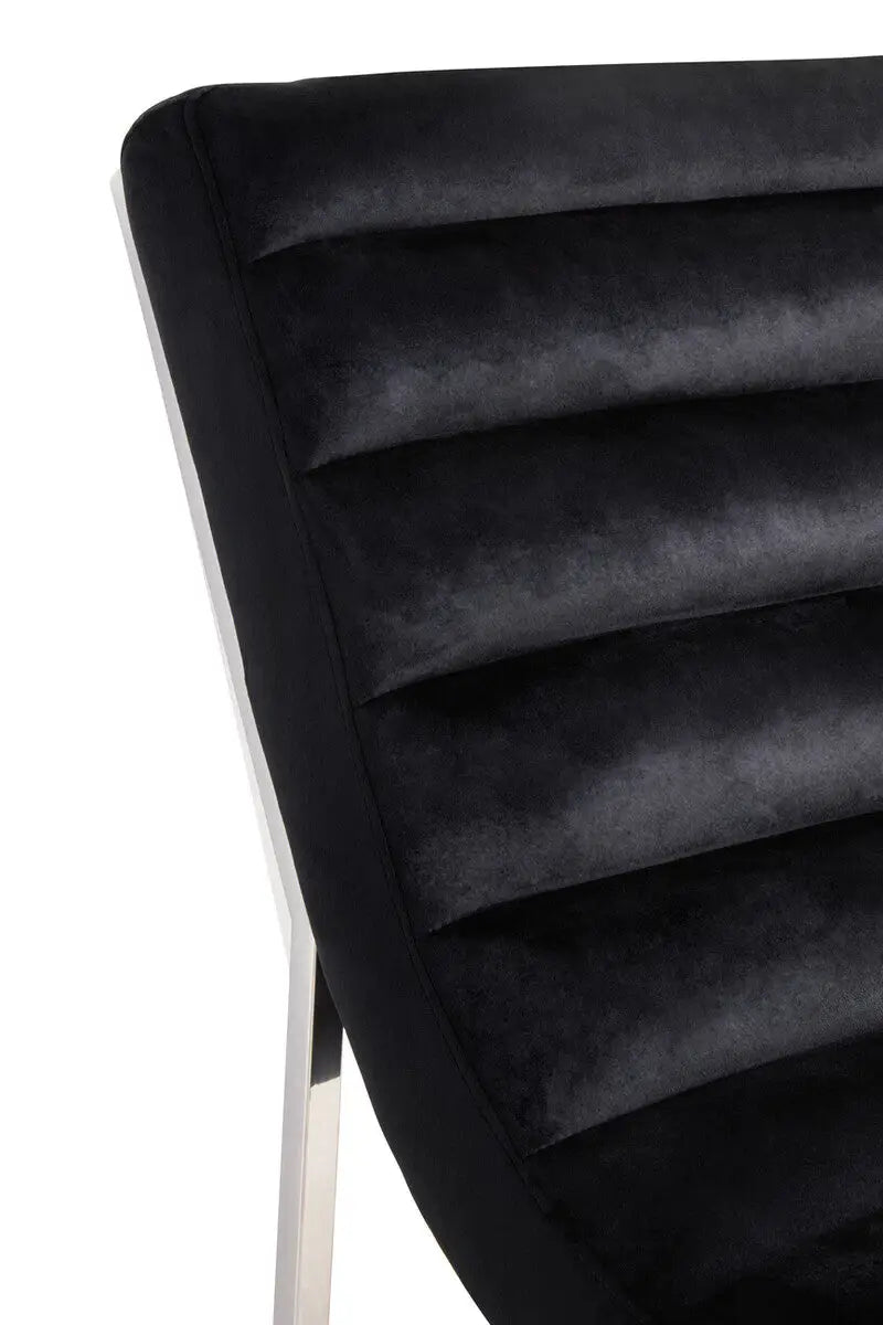 Vogue Midnight Velvet Curving Profile Lounge Chair