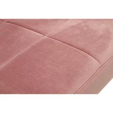 Vogue Pink Velvet Lounge Chair with Silver Finish Frame