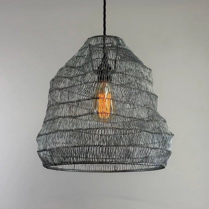 Walton Beehive Large Silver Wire Mesh Lampshade Pendant Light