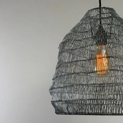 Walton Beehive Large Silver Wire Mesh Lampshade Pendant Light