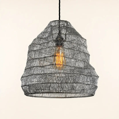 Walton Beehive Large Silver Wire Mesh Lampshade Pendant Light