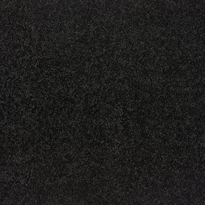 Washable Black Shaggy Rug