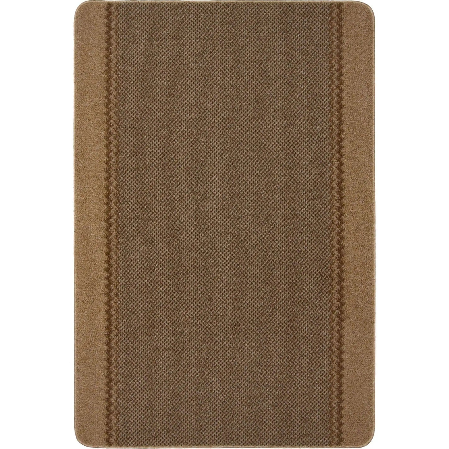 Washable Bordered Beige Rug  | 116B