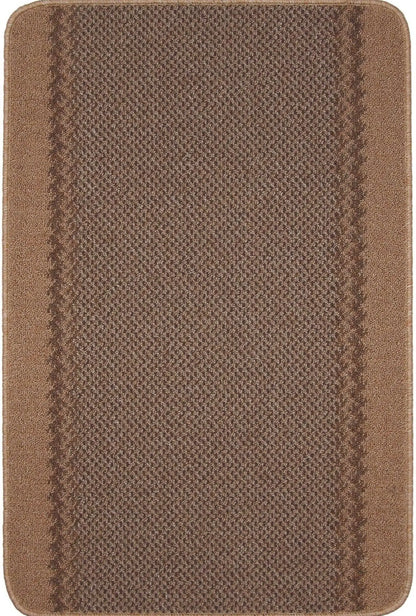 Washable Bordered Beige Rug  | 116B