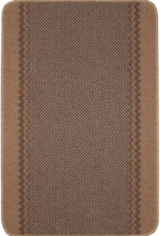 Washable Bordered Beige Rug  | 116B