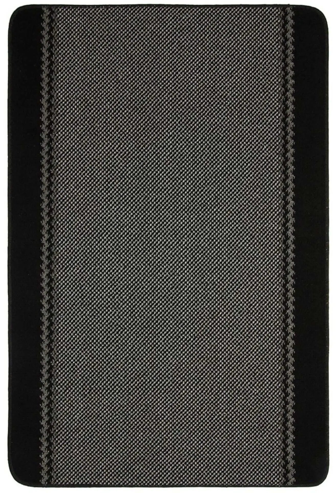 Washable Bordered Black Rug  | 116Bl