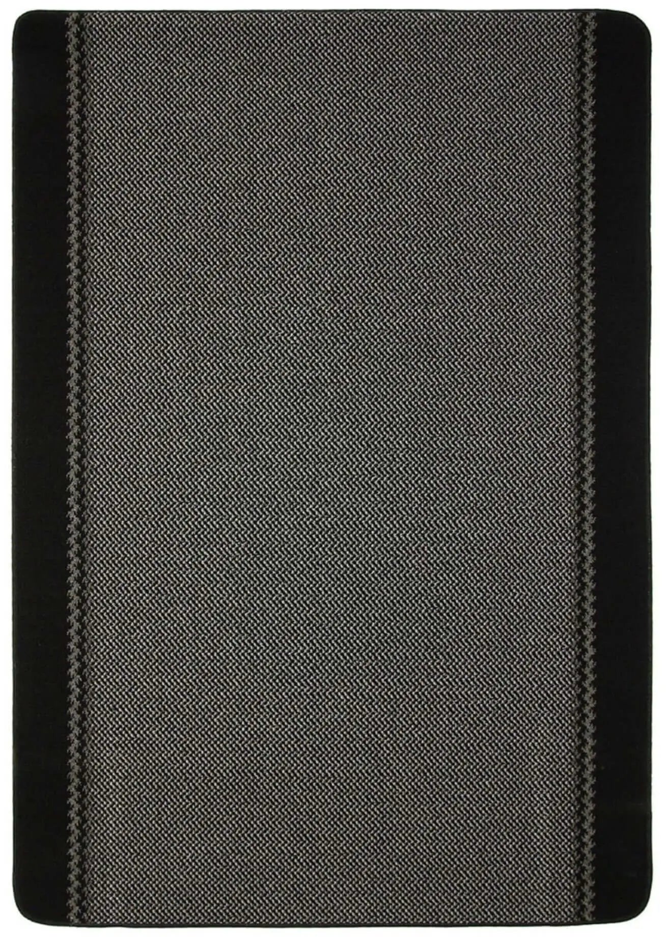 Washable Bordered Black Rug  | 116Bl