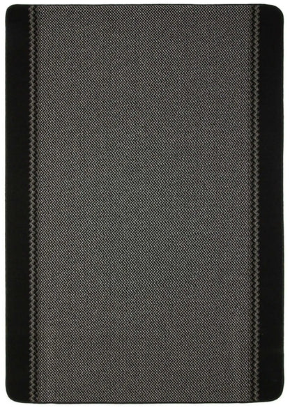 Washable Bordered Black Rug  | 116Bl