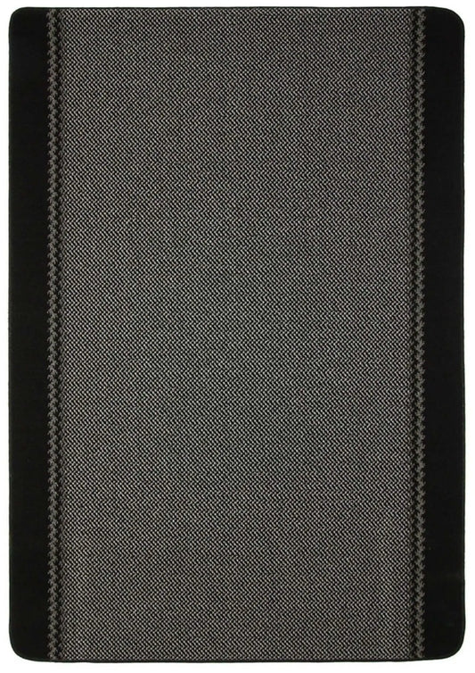 Washable Bordered Black Rug  | 116Bl