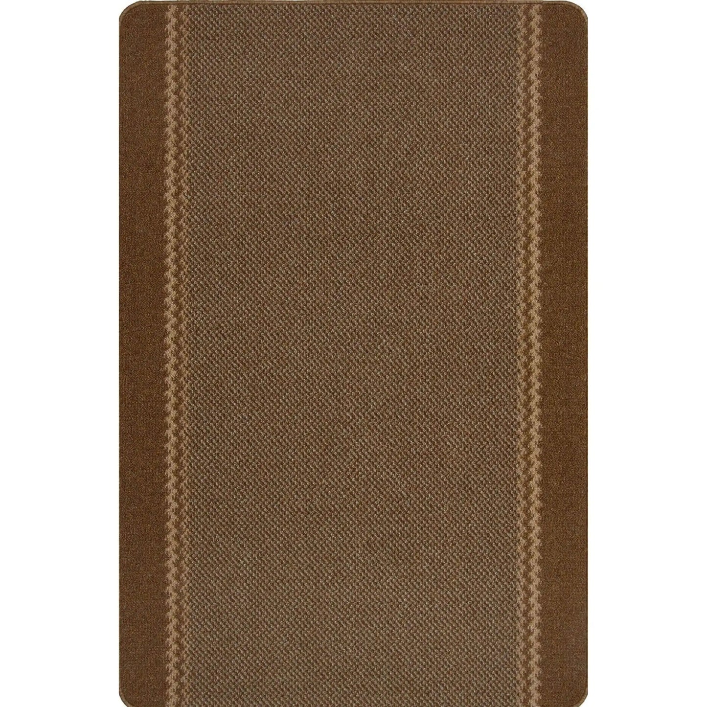 Washable Bordered Brown Rug | 116Br