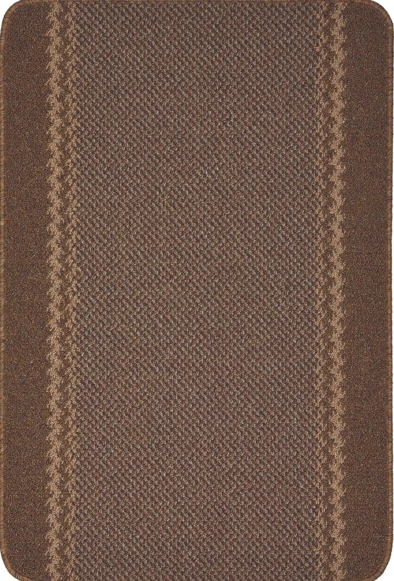 Washable Bordered Brown Rug | 116Br