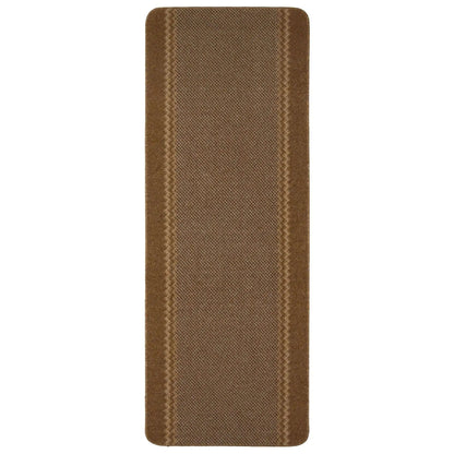 Washable Bordered Brown Rug | 116Br
