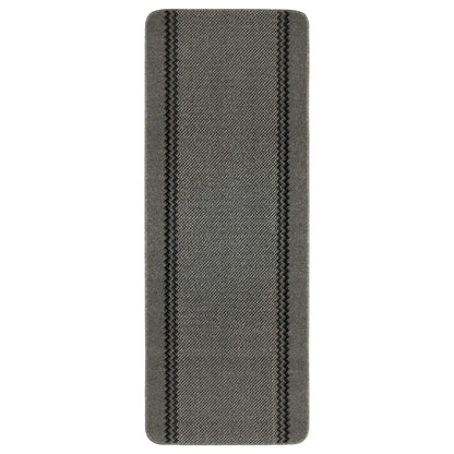Washable Bordered Dark Grey Rug | 116D