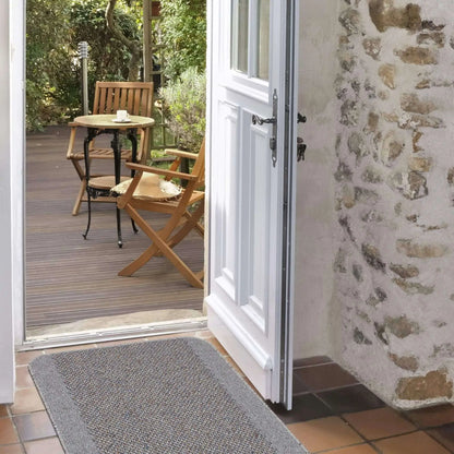 Washable Bordered Silver Grey Rug| 110G