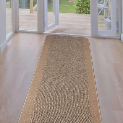 Washable Designer Bordered Beige Rug | 110B