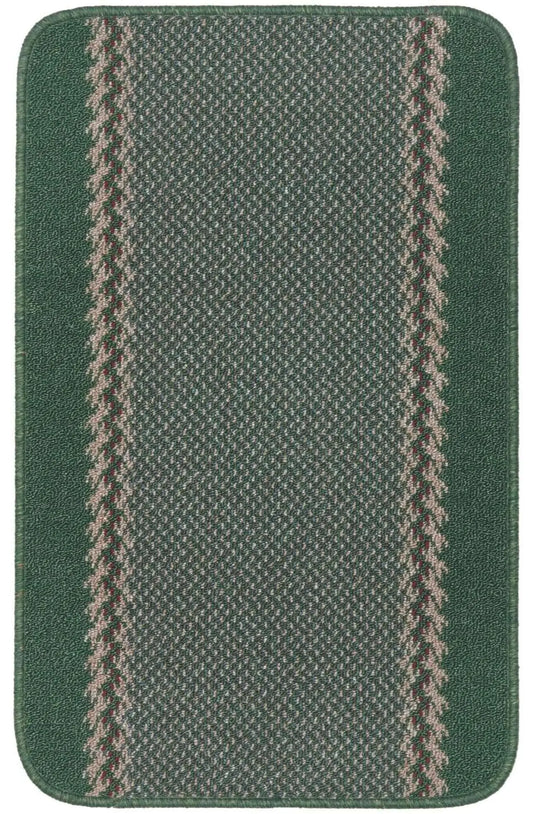 Washable Designer Bordered Green Rug | 116Gr