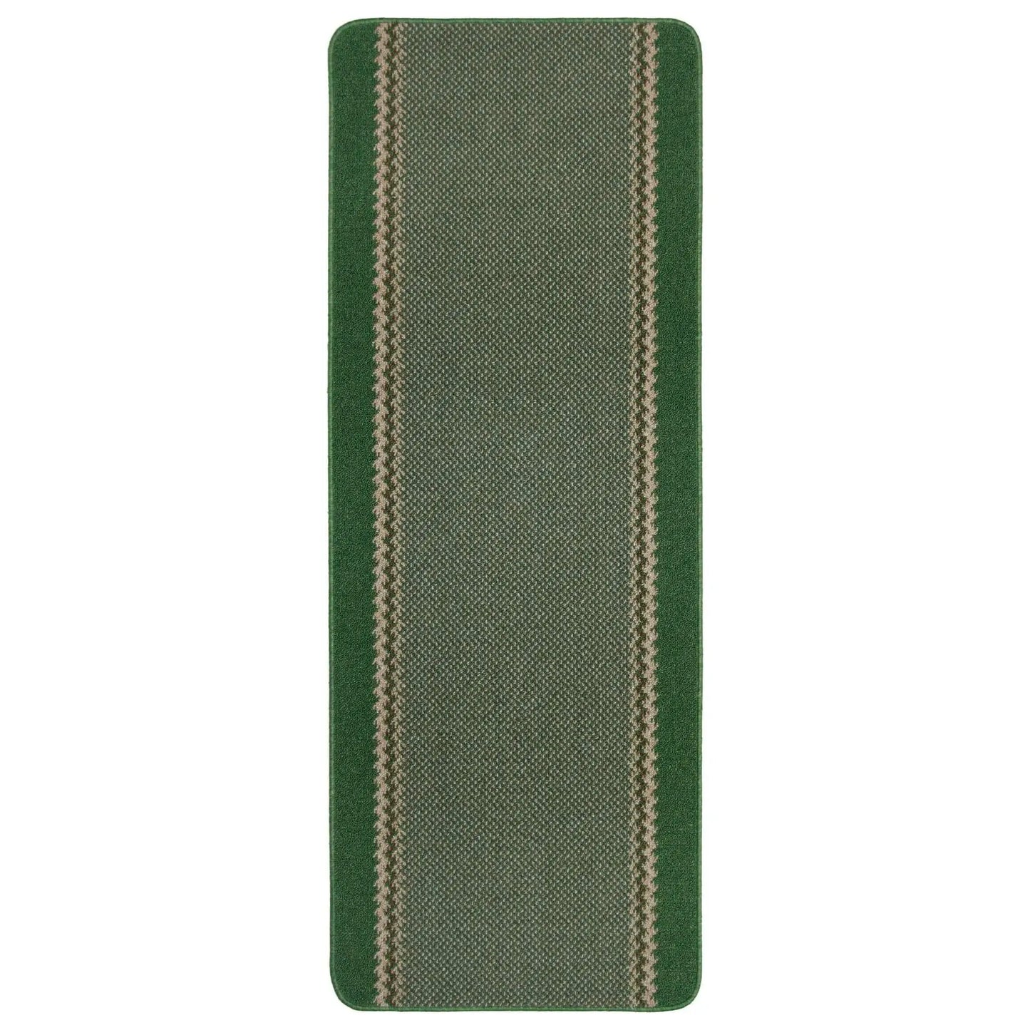 Washable Designer Bordered Green Rug | 116Gr