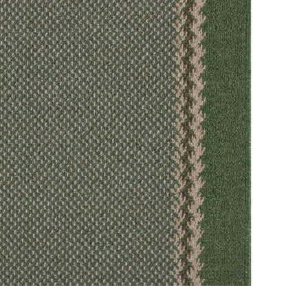 Washable Designer Bordered Green Rug | 116Gr