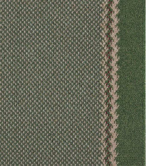 Washable Designer Bordered Green Rug | 116Gr