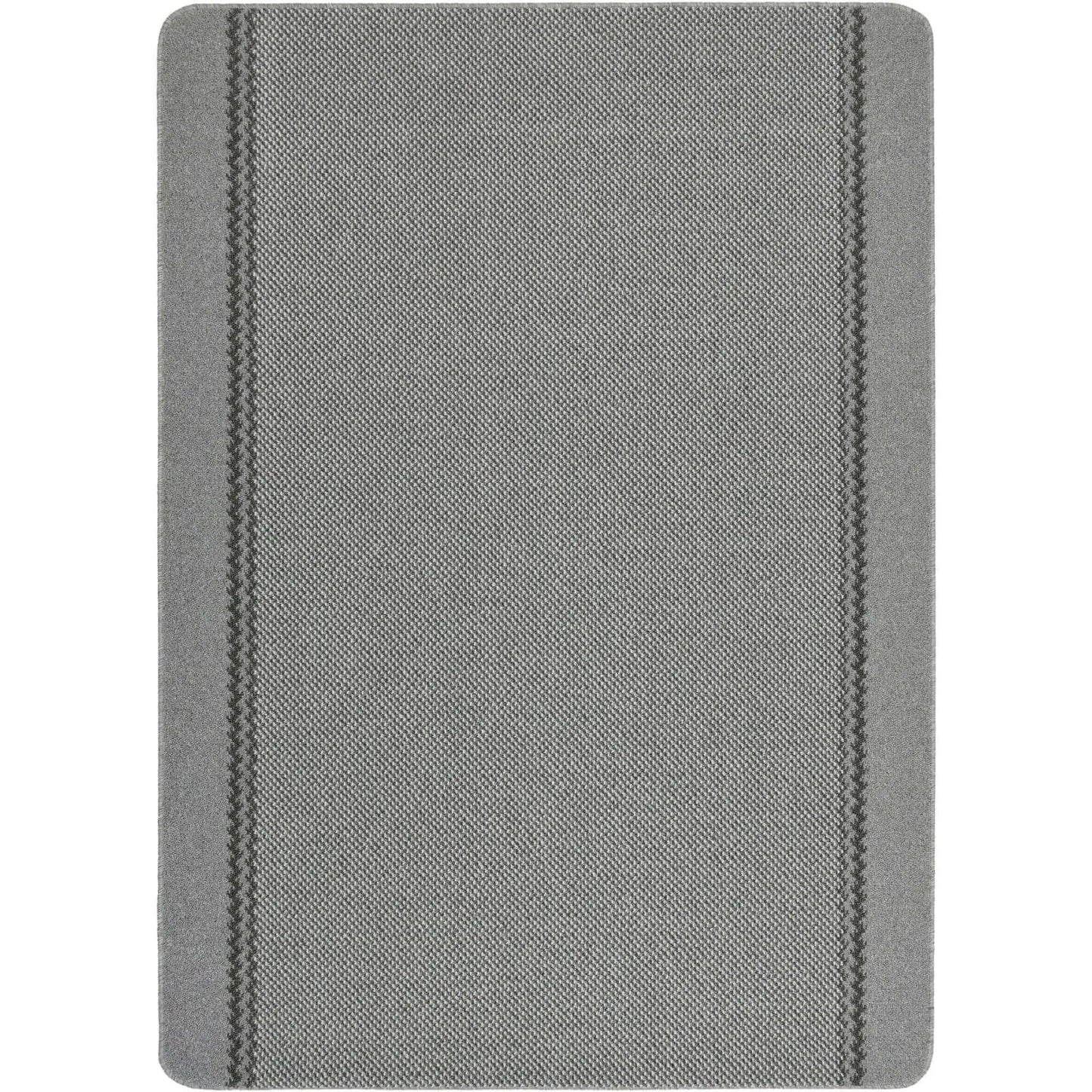 Washable Designer Bordered Grey Rug | 116G