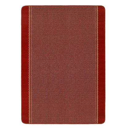 Washable Designer Bordered Red Rug | 116R