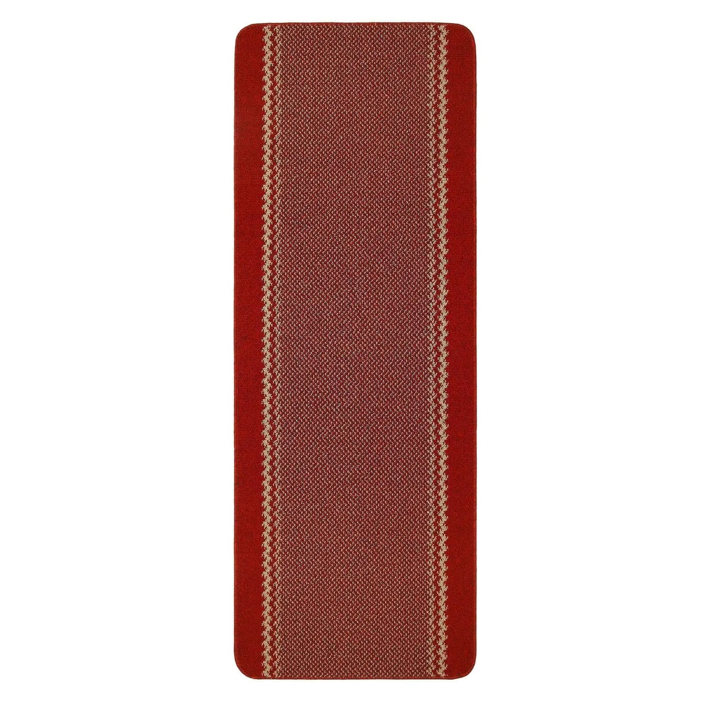 Washable Designer Bordered Red Rug | 116R