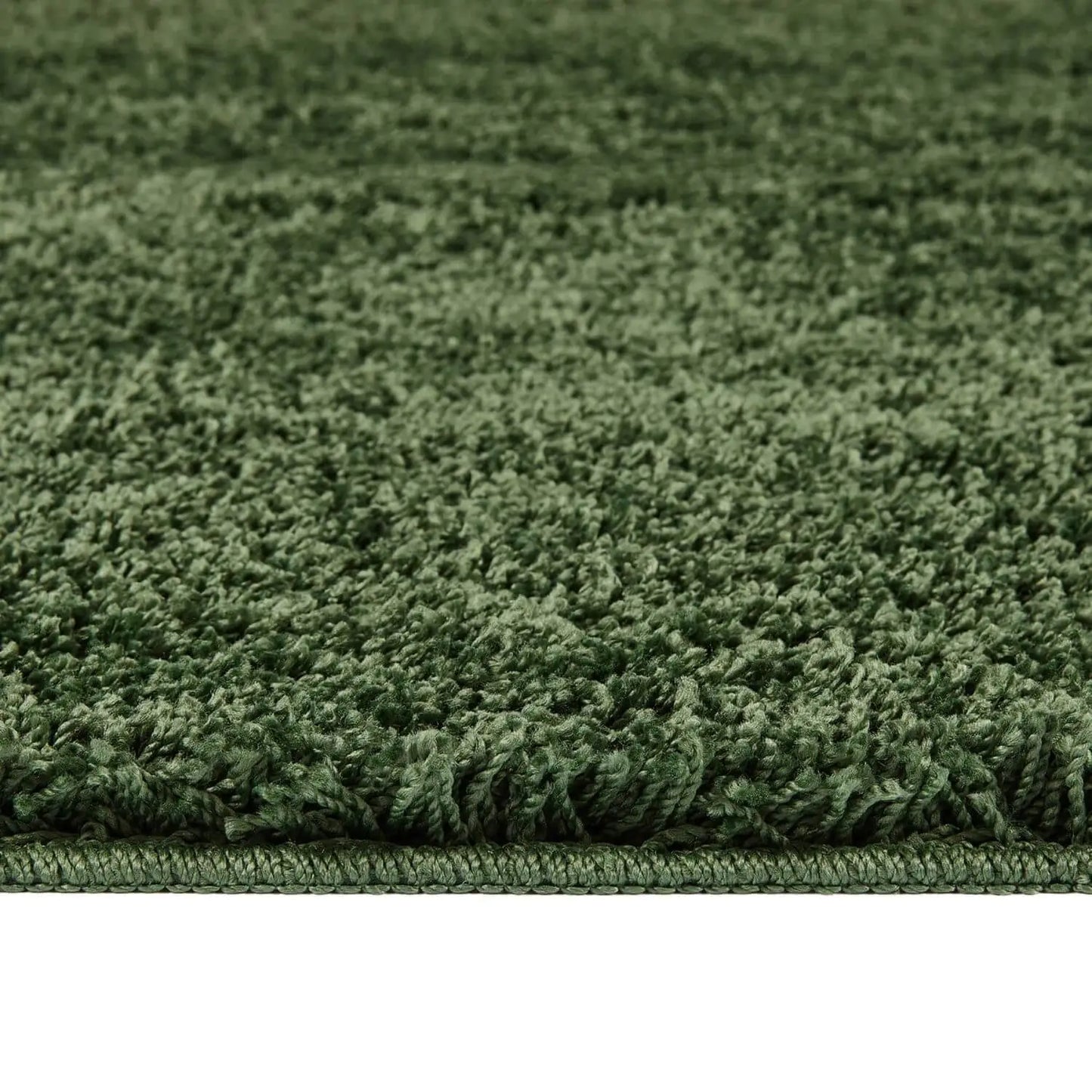 Washable Forest Green Shaggy Rug