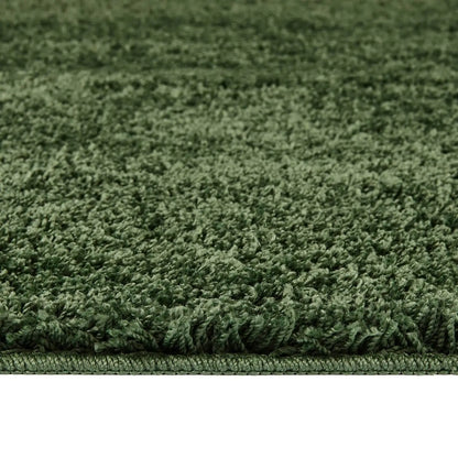 Washable Forest Green Shaggy Rug