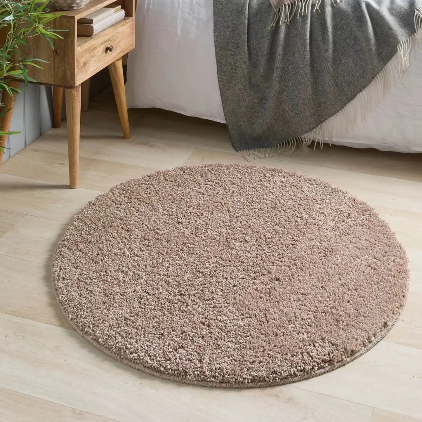 Washable Nude Pink Shaggy Rug