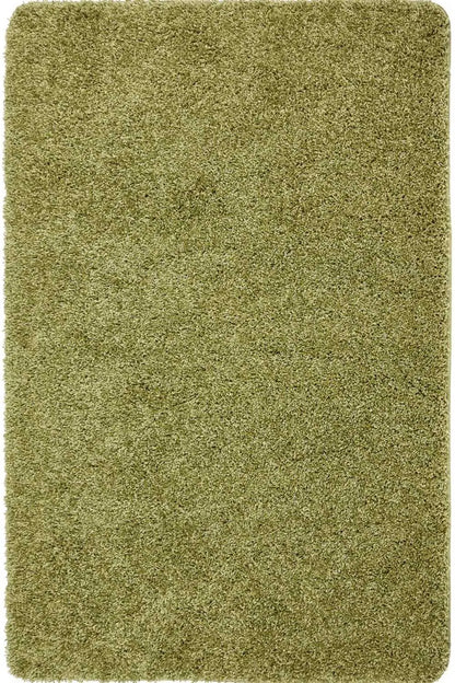 Washable Olive Green Shaggy Rug