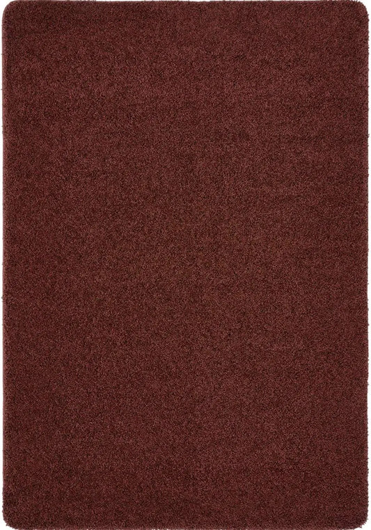 Washable Ox Red Shaggy Rug