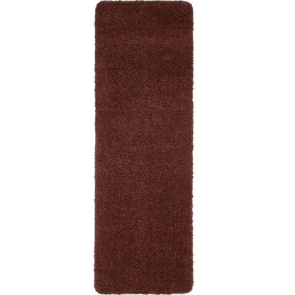 Washable Ox Red Shaggy Rug